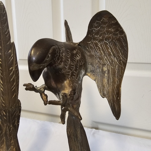 Large Vintage Brass Pheasant Bird Branch MCM Figure Sculpture - Picture 5 of 6